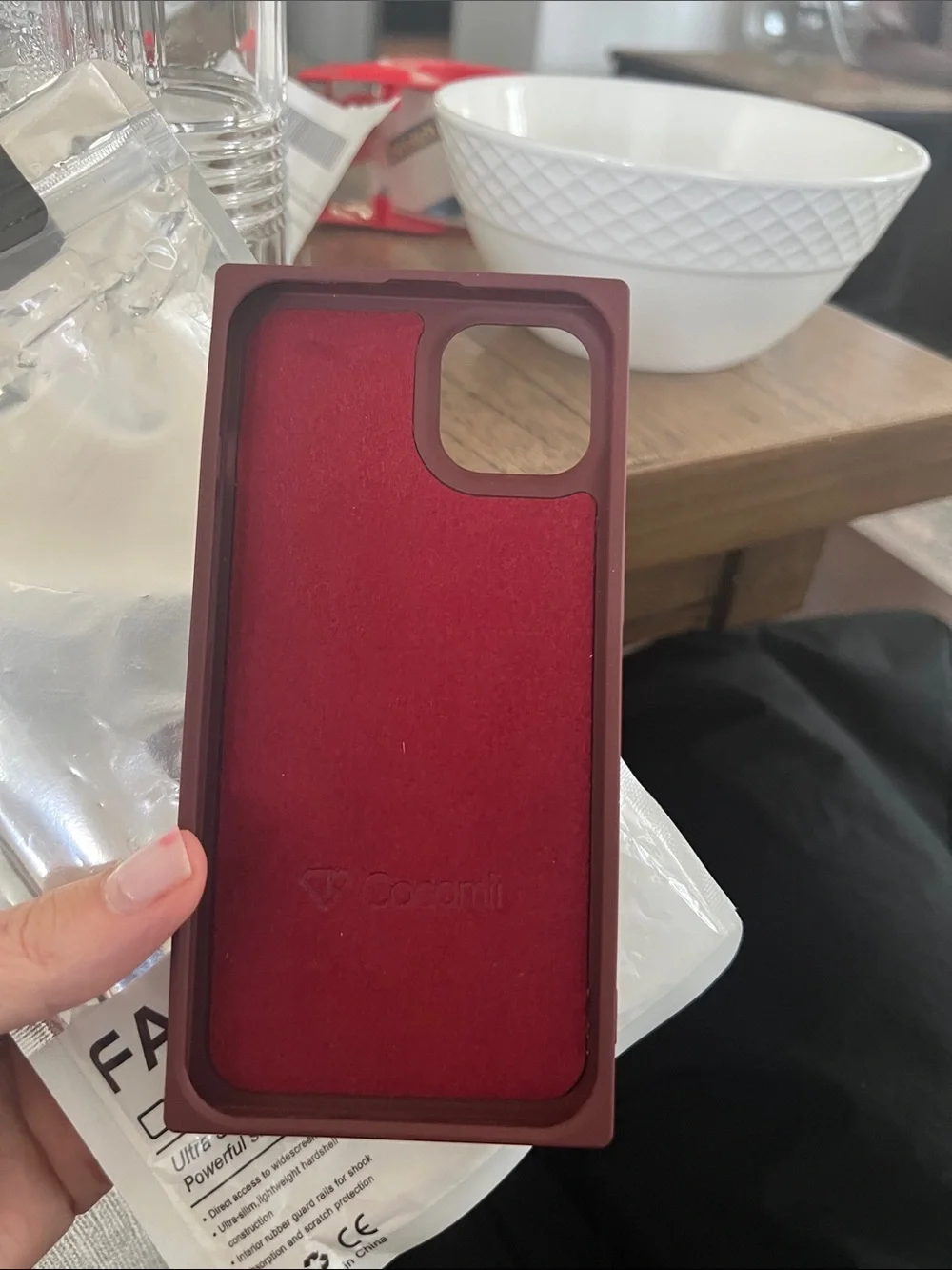 Matte Wine Red Slim Phone Case fits IPhone 13